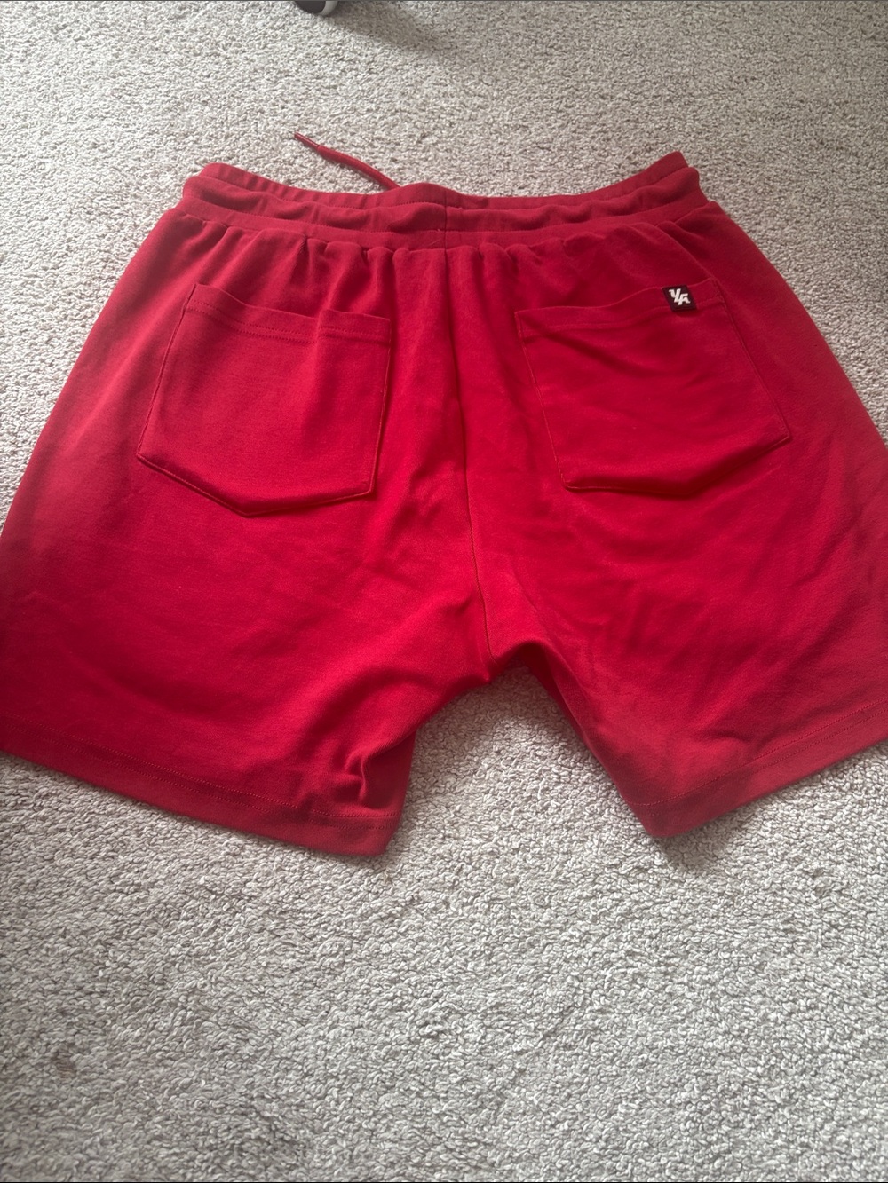 YoungLA Men's Red Athletic Drawstring Shorts with Side Pockets - Picture 2 of 2